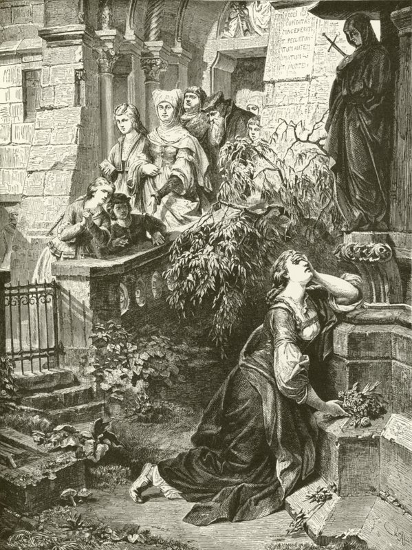 玛格丽特在Mater Dolorosa（凹版印刷）之前 作者 英语学校