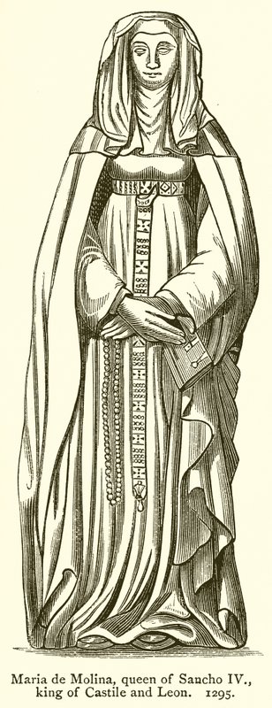 Maria de Molina，Sancho IV女王，卡斯蒂利亚和莱昂国王。 1295 作者 英语学校