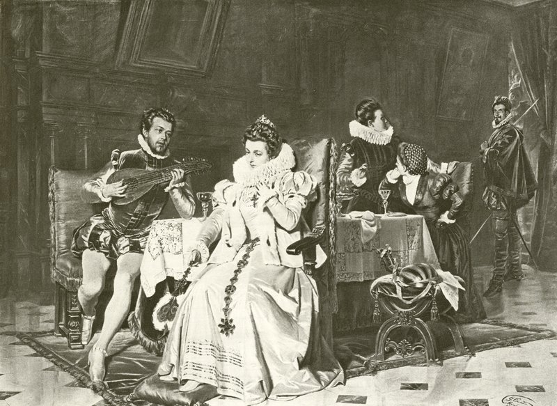 Mary Stuart和Rizzio（凹版） 作者 英语学校