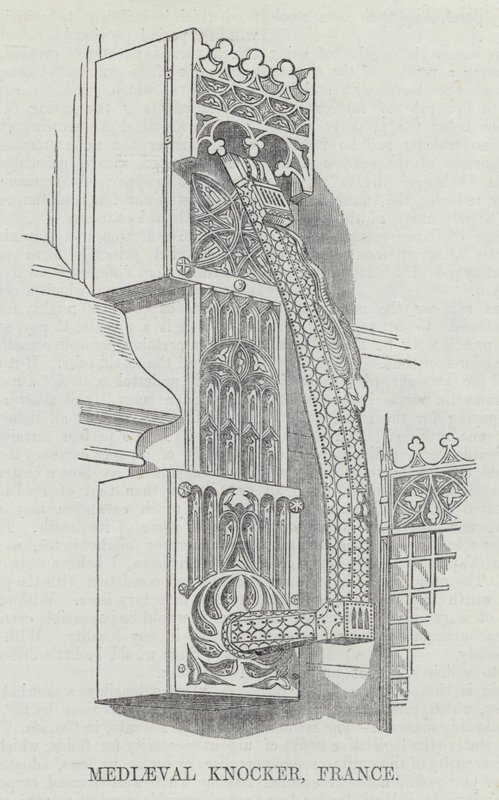 Mediaeval Knocker, France (engraving) 作者 英语学校