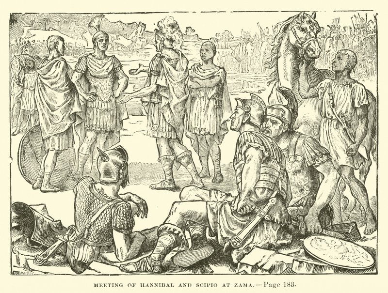 在Zama会见Hannibal和Scipio 作者 英语学校