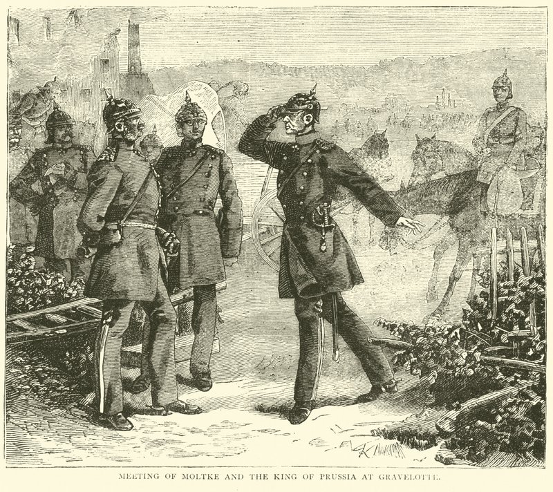 1870年8月，在Gravelotte与Moltke和普鲁士国王会面 作者 英语学校