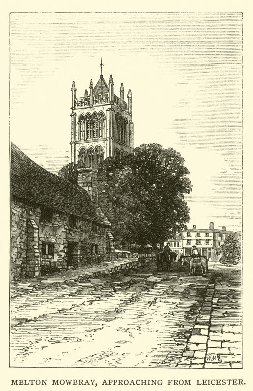 Melton Mowbray，从莱斯特接近 作者 英语学校
