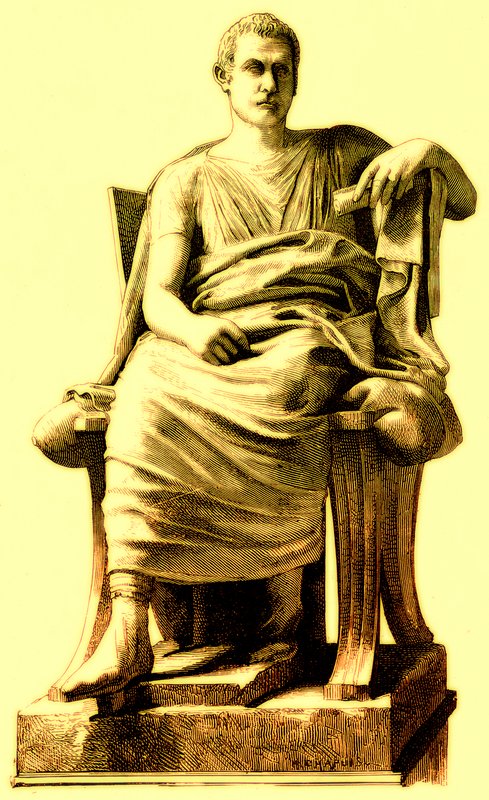 Menander，来自Victor Duruy的罗马历史插图，1884年出版（数字增强图像） 作者 英语学校