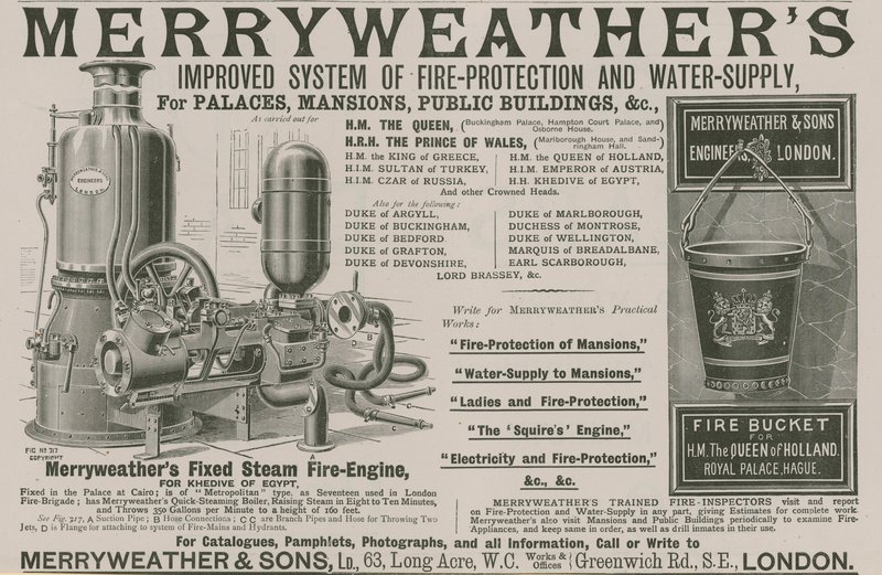 Merryweathers改进了消防和供水系统 作者 英语学校