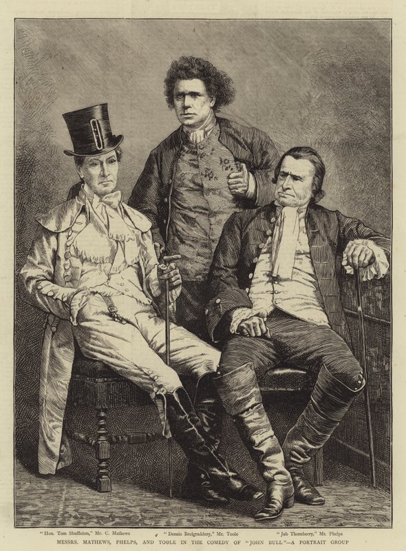 Messers Mathews, Phelps, and Toole in the Comedy of "John Bull", a Portrait Group (engraving) 作者 英语学校