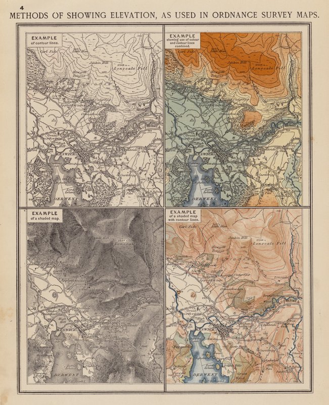 Ordnance Survey 地图中使用的标高显示方法（彩色石印版） 作者 英语学校