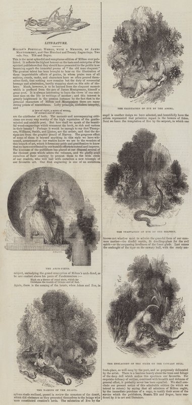 弥尔顿的诗作，带回忆录，詹姆斯·蒙哥马利（版画） 作者 英语学校