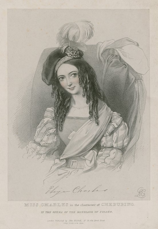 查尔斯小姐在费加罗婚礼的歌剧中饰演Cherubino 作者 英语学校