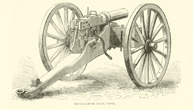 Mitrailleuse，后视图，1870年8月 作者 英语学校