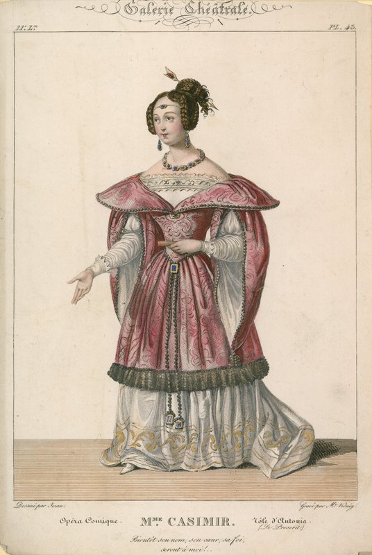 Mme Casimir扮演Antonia，Opera Comique 作者 英语学校
