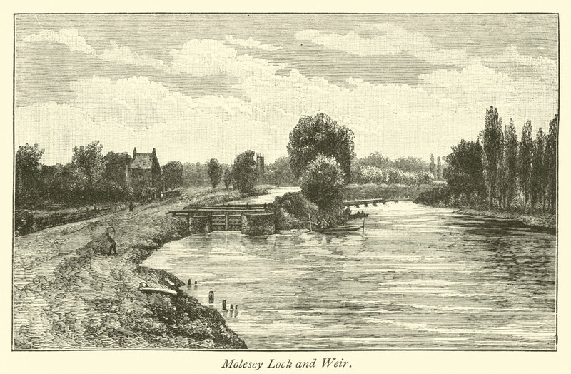Molesey Lock和Weir 作者 英语学校