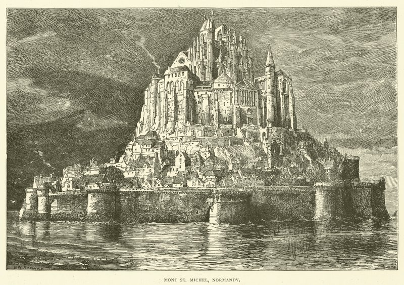 诺曼底圣米歇尔山（雕刻） 作者 英语学校