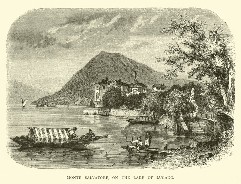 Monte Salvatore，位于卢加诺湖 作者 英语学校