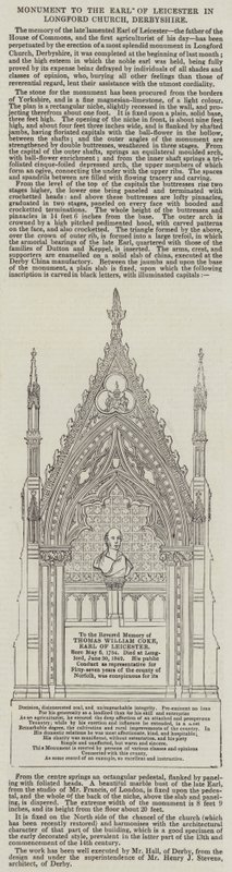 德比郡朗福德教堂的莱斯特伯爵纪念碑（雕刻） 作者 英语学校