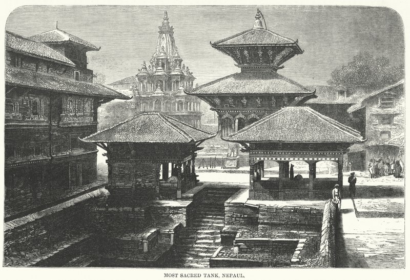 Most Sacred Tank, Nepaul (engraving) 作者 英语学校