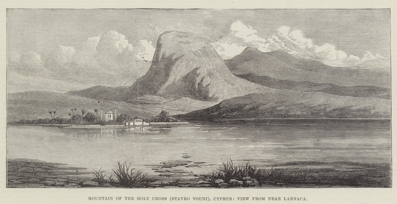 圣十字山 (Stavro Vouni)，塞浦路斯，拉纳卡附近的景色（雕刻） 作者 英语学校