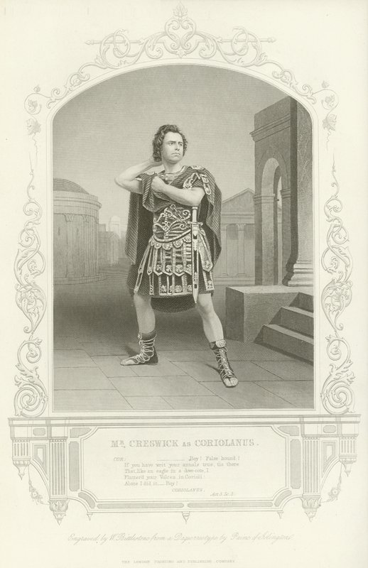Creswick先生，Coriolanus，Coriolanus，第五幕，第三幕 作者 英语学校