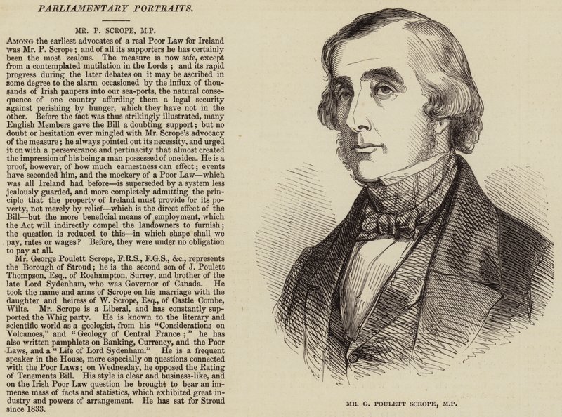 Mr G Poulett Scrope, MP (engraving) 作者 英语学校