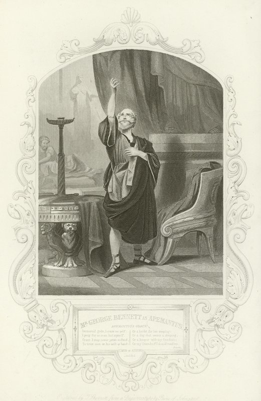 George Bennett先生饰演Apemantus，Apemantus Grace，雅典Timon，第一幕，第二场 作者 英语学校