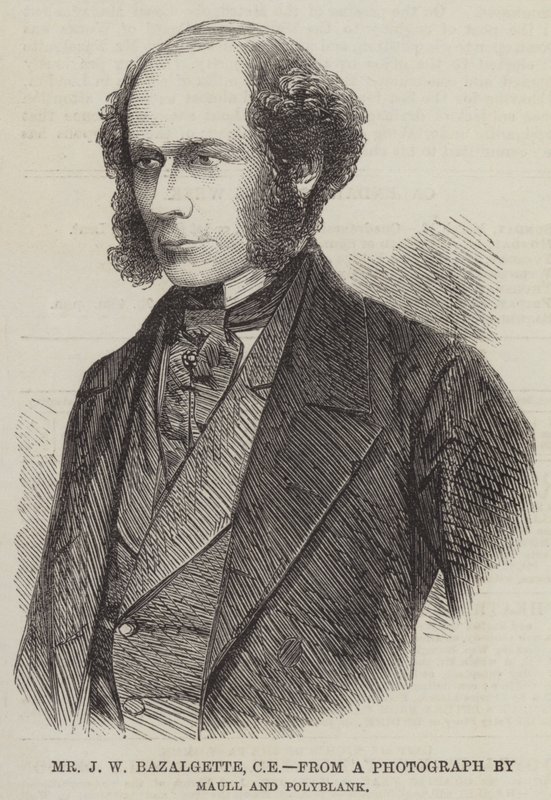 J W Bazalgette 先生，CE（雕刻） 作者 英语学校