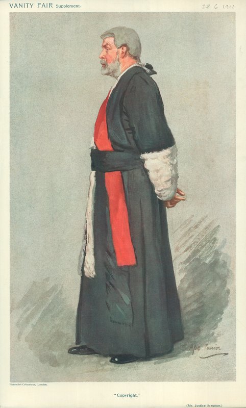 斯卡普顿法官，版权所有，1911年6月28日，“名利场”漫画 作者 英语学校