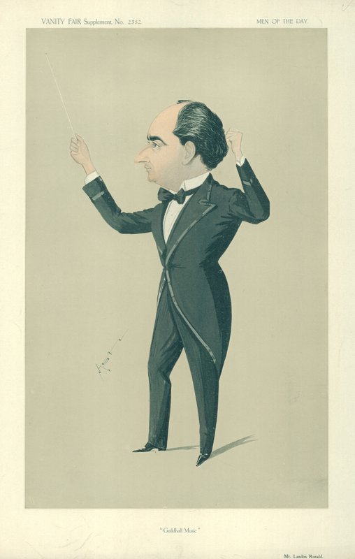 Landon Ronald先生，市政厅音乐，1913年12月13日，名利场漫画 作者 英语学校
