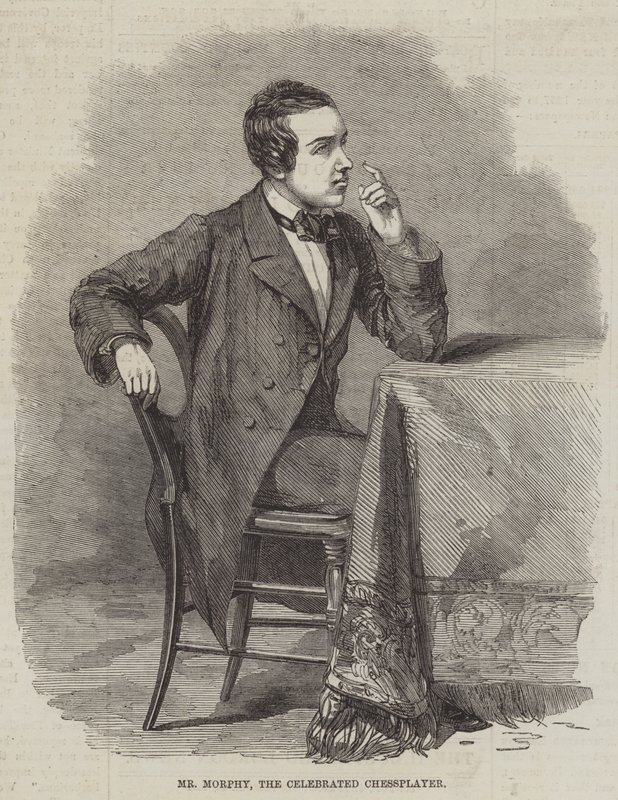 Morphy 先生，著名的国际象棋棋手（雕刻） 作者 英语学校