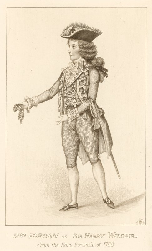 乔丹夫人是哈里·怀尔代尔爵士，来自1788年罕见的肖像画 作者 英语学校