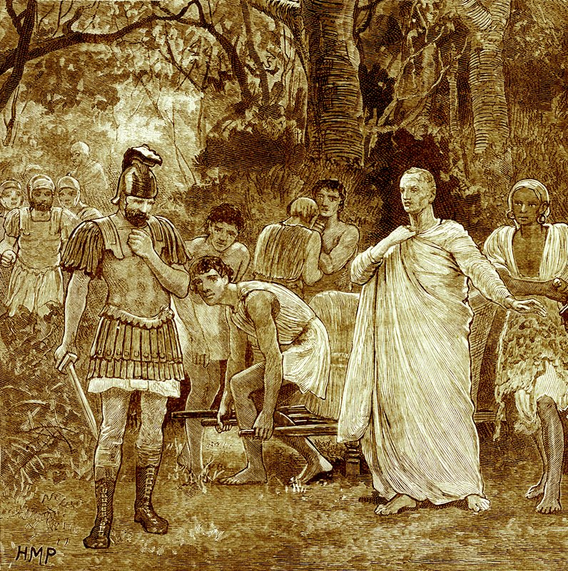 西塞罗谋杀案，爱德华奥利尔的卡塞尔斯画报世界历史插图，1890年出版（数字增强图像） 作者 英语学校