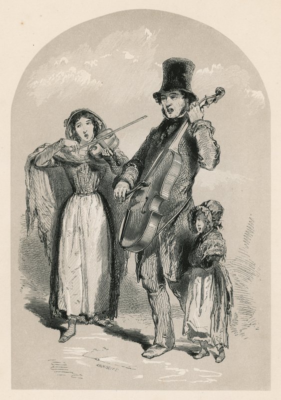 音乐在街上，1849年 作者 英语学校