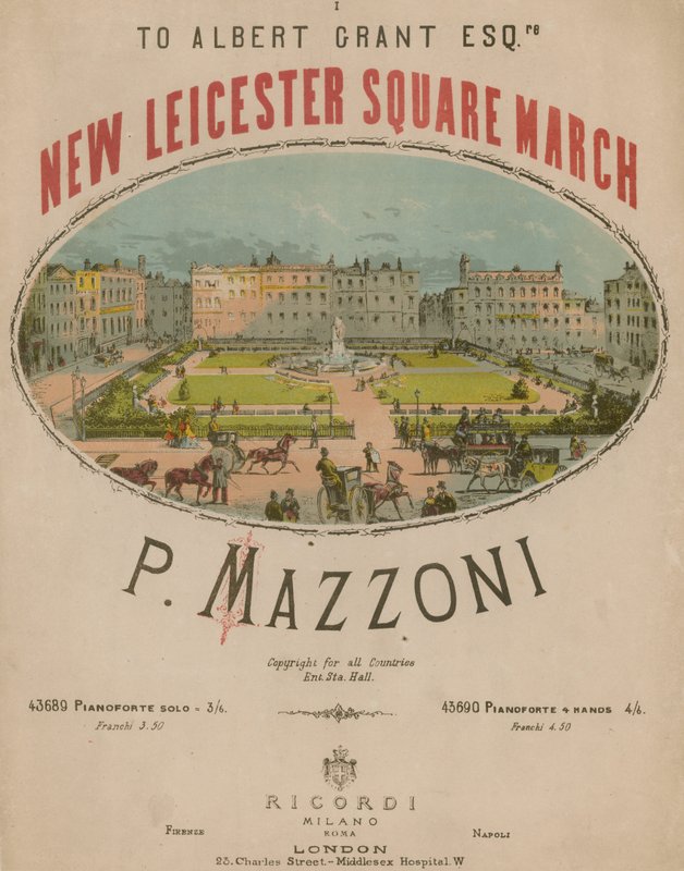 P Mazzoni为新莱斯特广场3月的乐谱 作者 英语学校