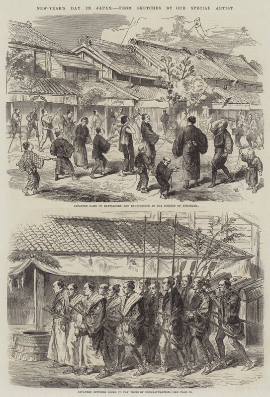 日本的元旦（雕版画 作者 英语学校