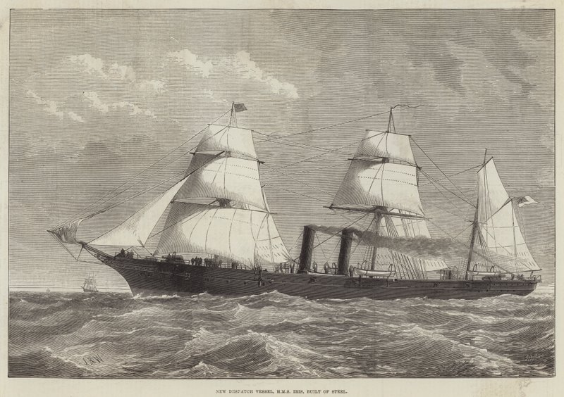 新的Despatch Vessel，HMS Iris，由钢制成 作者 英语学校