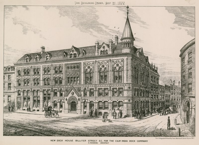 新的Dock House Billiter Street，伦敦EC，东西印度码头公司 作者 英语学校