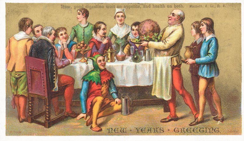 新年盛宴，新年卡 作者 英语学校