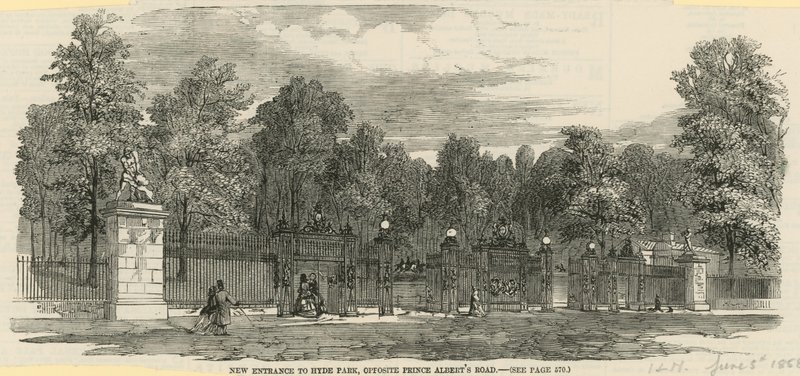 海德公园（Queen Alberts Road）对面的海德公园（Hyde Park）新入口 作者 英语学校