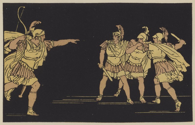 Nisus 和 Euryalus（彩色图像） 作者 英语学校