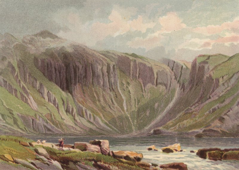 威尔士北部，Llyn Idwal（彩色印刷版） 作者 英语学校