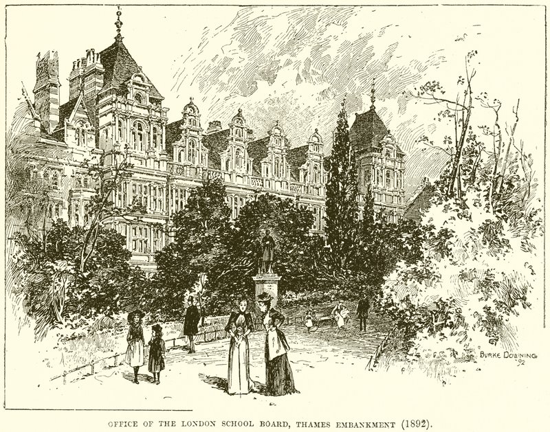 伦敦学校董事会办公室，Thames Embankment（1892） 作者 英语学校