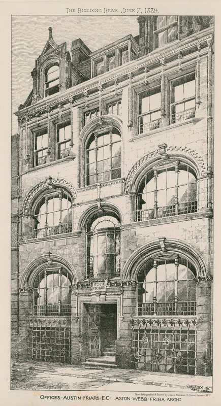 办公室，Austin Friars，伦敦EC，Aston Webb，建筑师 作者 英语学校