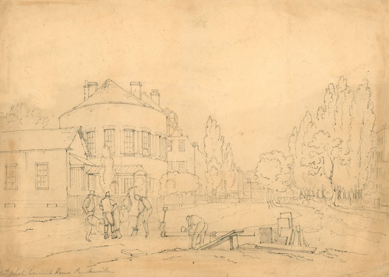 Old White Conduit House，伦敦，Pentonville;草图 作者 英语学校