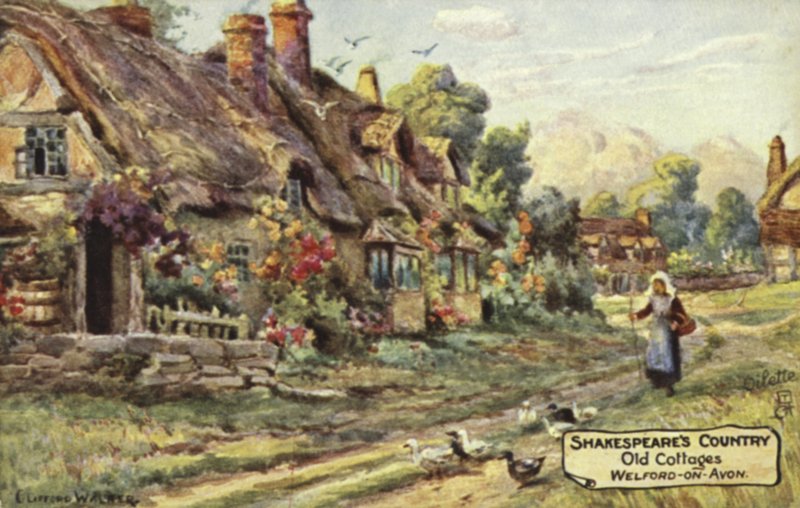 老村庄，Welford在Avon，沃里克郡 作者 英语学校