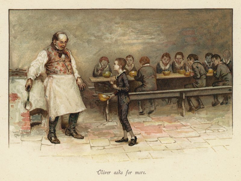 Oliver asks for more (chromolitho) 作者 英语学校