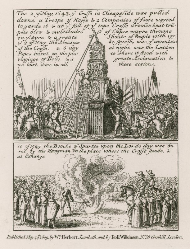 1643年5月2日，伦敦Cheapside的十字架被拆除 作者 英语学校