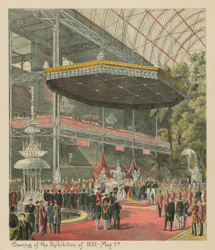 1851年至5月1日的展览开幕 作者 英语学校