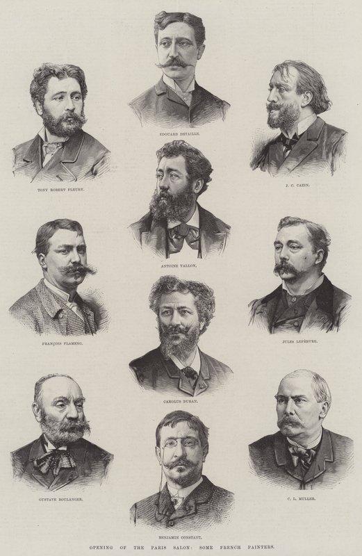 Opening of the Paris Salon, Some French Painters (engraving) 作者 英语学校