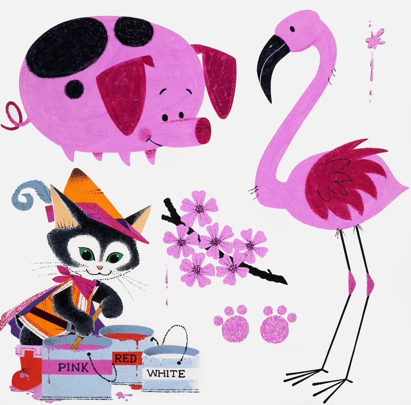 绘画猪和鹈鹕 作者 英语学校