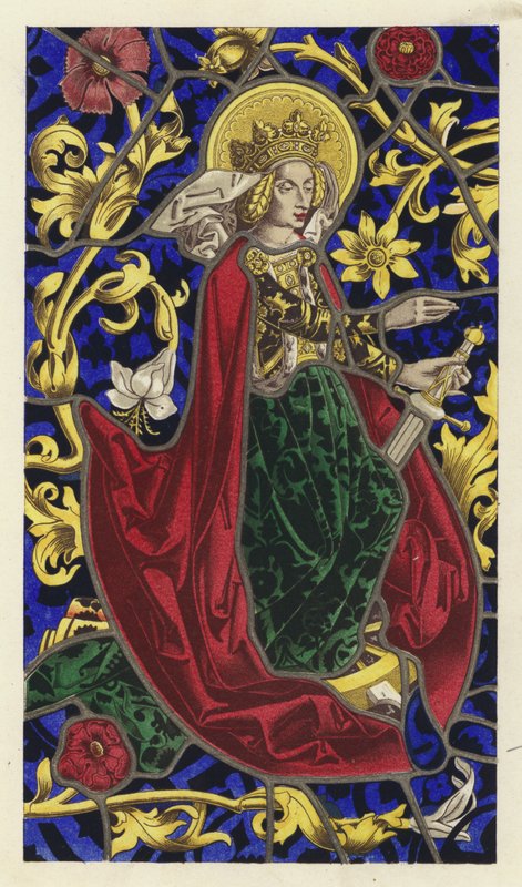 彩绘玻璃板（chromolitho）。 作者 英语学校