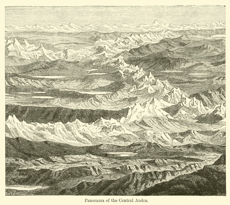 Panorama of the Central Andes (engraving) 作者 英语学校